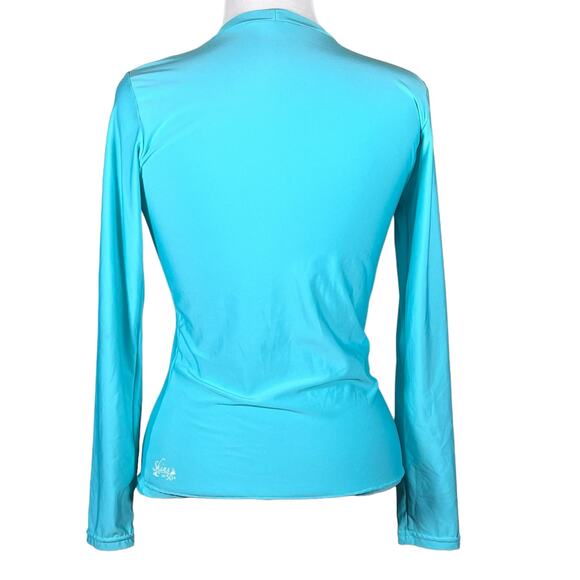 O’Neill Women’s Seafoam Green Rashguard Beach Swim Boating Surfing UPF50 Shirt S - Picture 4 of 10